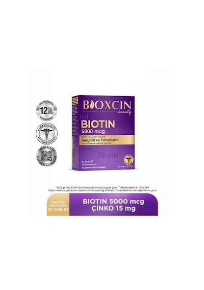 Bioxcin Biotin 5000 Mcg Takviye Edici Gıda 30 Tablet