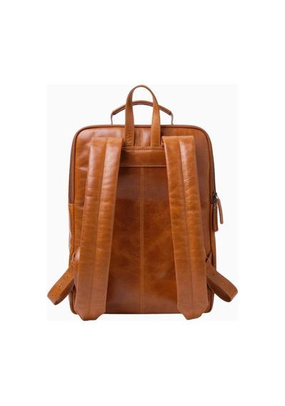 Ryoko Soho Urbanist Slim Full Grain Deri Unisex Sırt Çantası Kahverengi 1