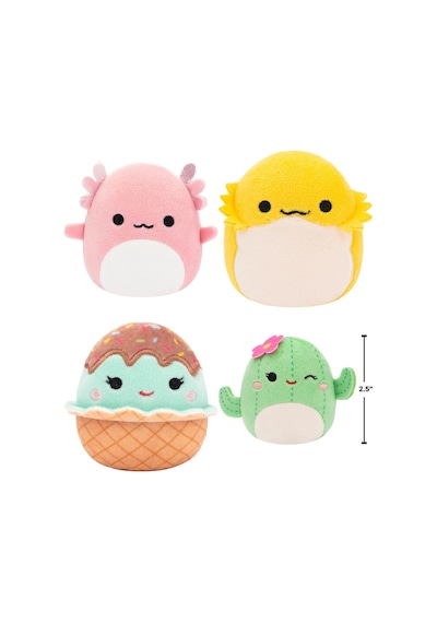 Micromallows Squishmallows Mini Yumuşak Peluş Oyuncak 6 Lı Figür Seti - 6 Cm - Model - 1 Çok Renkli