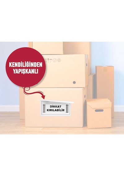 Yapışkanlı Koli Etiketi Kırılabilir Etiketleri Ve Depolama Ev Taşıma ve Taşınma Malzemeler 172 Adet