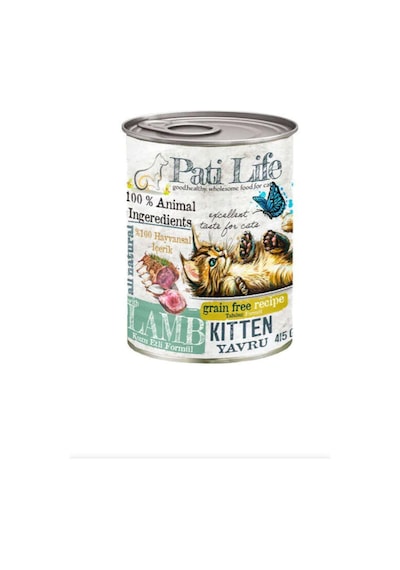 Pati Life Kuzu Etli Tahılsız Yavru Kedi Konservesi 24 x 415 G