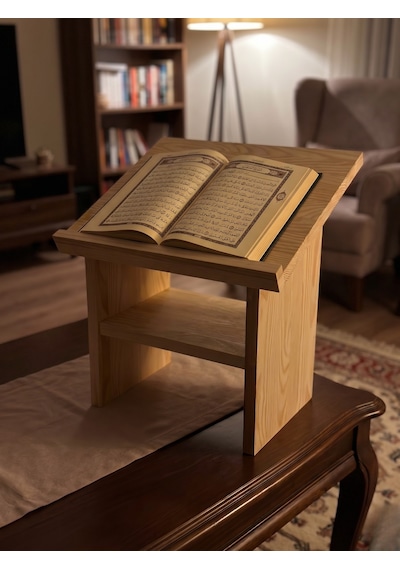 Nest Woodtr Doğal Ahşap Rahle Kur An-ı Kerim Okuma Standı Masaüstü Kitap Sehpası Dekoratif Ahşap Rahle Nest Woodtr Doğal Ahşap Rahle Kur An-ı Kerim Okuma Standı Masaüstü Kitap Sehpası Dekoratif Ahşap Rahle