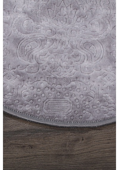 Nova Gri Oval 2'li Banyo Paspası Seti Kaymaz 60 x 100 + 50 x 60 CM Gri