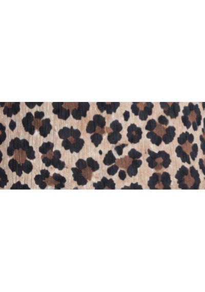 Cocosushicooo Leopar Desenli Beli Lastikli Rahat Kalıp Kadın Pantolon Büyük Beden
