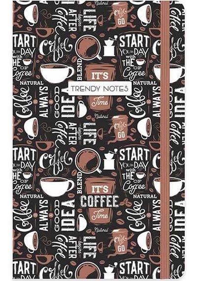 Keskin 410090-99 13x21 80 Yp Çizgili Trendy Notes Coffee Time Defter - Kahve Standart
