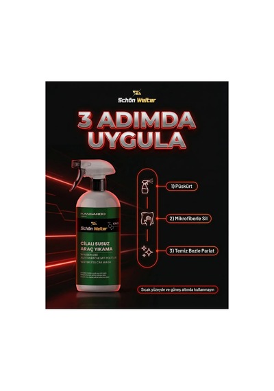 Araç Oto Cilalı Susuz Araç Yıkama Sprey 500ml Kangaroo