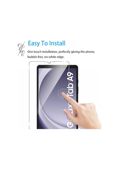 Samsung Galaxy Tab A9 8.7 İnç Ekran Koruyucu Şeffaf Cam Nano Esnek Kırılmaz Ekran Camı Tam Uyumlu