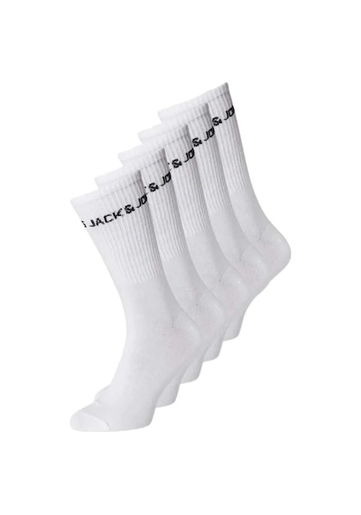 Jack & Jones 12179475 Jacbasic Logo Tennis Sock 5 Pack Noos Beyaz 001