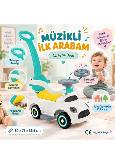 2636 Rıde On Push Car
