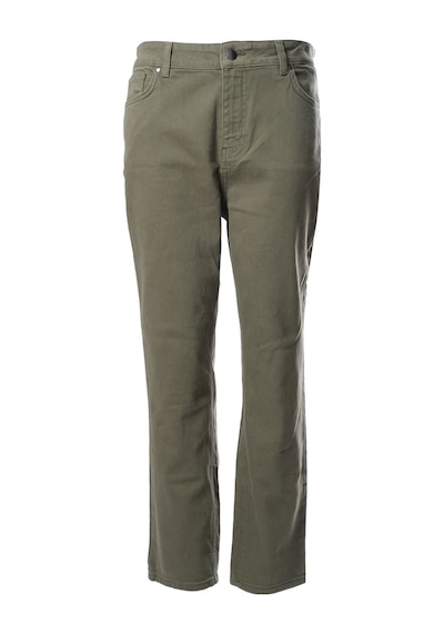 Faik Sönmez Minimalist Kadın Pantolon - Regular Fit Midi Koyu Haki