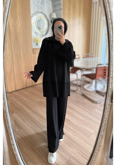 Kahijab Liora Premium Rayon Takım - Siyah Siyah