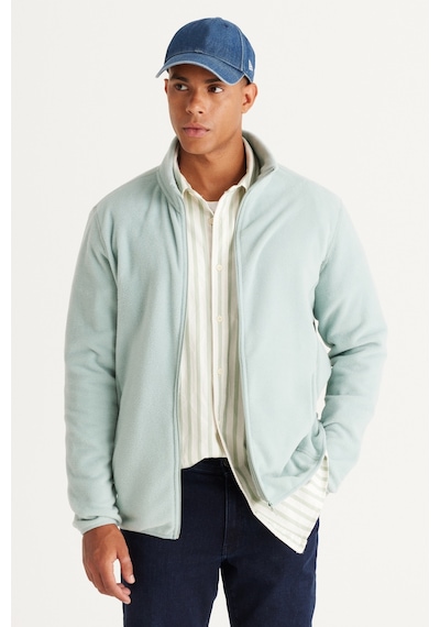 AC&Co / Altınyıldız Classics Standart Fit Fermuarlı Bato Yaka Polar Erkek Ceket Açık Yeşil AC&Co / Altınyıldız Classics Standart Fit Fermuarlı Bato Yaka Polar Erkek Ceket Açık Yeşil