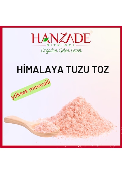 Hanzade Bitkisel Pembe Himalaya Tuzu Toz 3 x 1 KG