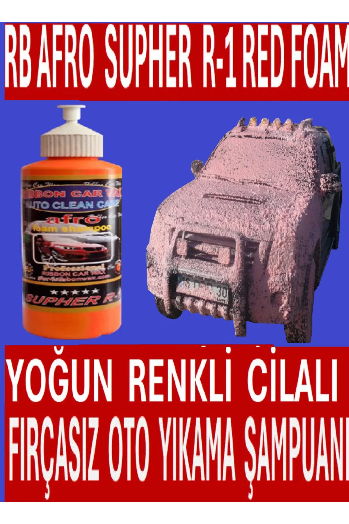 Afro Supher R-1 Fırçasız Cilalı Renkli Oto Yıkama Şamuanı Köpüğü İ 1 Kg