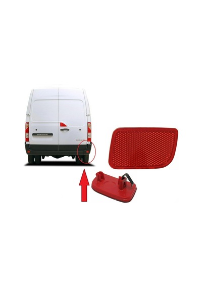Renault Master Sağ + Sol Arka Tampon Reflektörü 2014--2020