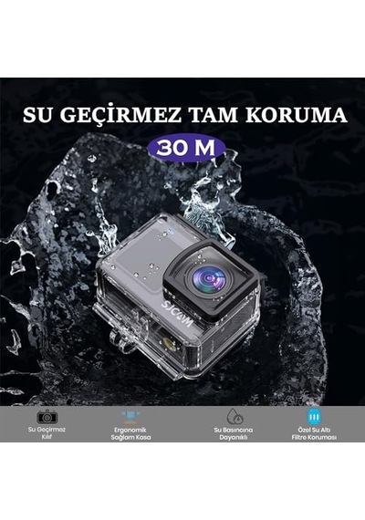Sj6 Pro Wifi 4k60 Uhd 24mp 165 Geniş Açı 1000mah 2 /1.3 Çift Ekranlı Aksiyon Kamerası Siyah Genel