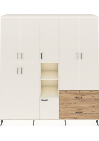Hyperion Dolap 12 Raflı 2 Çekmeceli Tek Askılı 220x44x243 Aytaşı-aytaşı/çam Çok Renkli Hyperion Dolap 12 Raflı 2 Çekmeceli Tek Askılı 220x44x243 Aytaşı-aytaşı/çam Çok Renkli