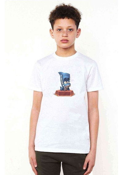 Tshirthane Finn Zooba Battle Royale Baskılı Unisex Çocuk Beyaz T-Shirt