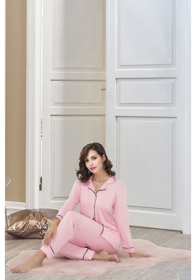 Bebekokusu Rahat Ve Şık Kadın Pijama - Pembe Pembe