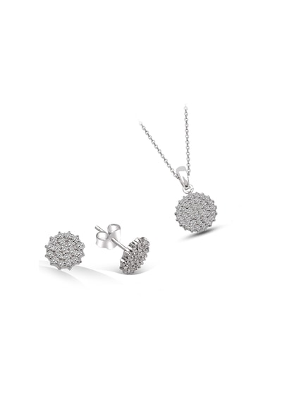 Kuyumcudukkani Yuvarlak Sembollu Mini Set - 24041-w-w-slv Beyaz