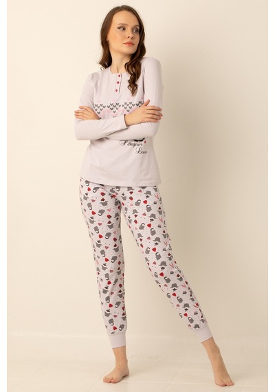 Miorre Doremi Pamuklu Bayan Pijama Takımı 001