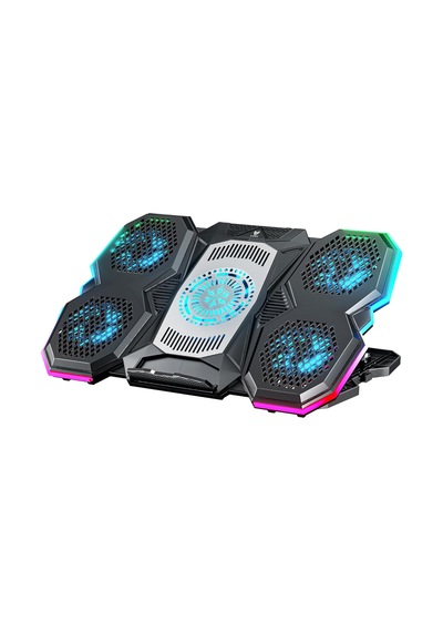 Icecore Siyah 5 Fanlı Alüminyum 9-17 Inç Rgb Notebook Soğutucu Stand Sx-25rgb