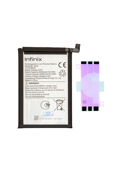 İnfinix Hot 50 Pro Bl-49jx Batarya Pil Telefon Bataryası Pil Bandı Yanında