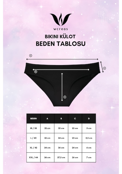 Wcreas Kadın Bikini Külot, Normal Bel Pamuklu Yumuşak Kumaş Slip Külot Bordo