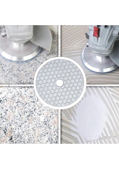 6552 Granit Mermer Taş Parlatma Polisaj Ped 100 Mm - 200 Kum