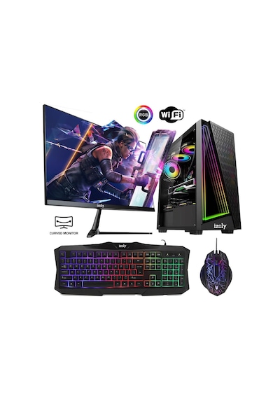 Izoly ST998628 R5-3600 32 GB 256 GB 512 GB SSD RX550 4 GB 24" Free Dos Masaüstü Oyuncu Bilgisayarı