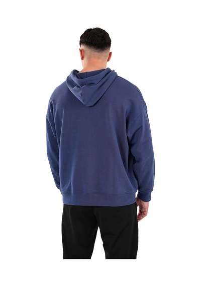 Musclecloth Elite Oversize Kapüşonlu Sweatshirt İndigo Lacivert