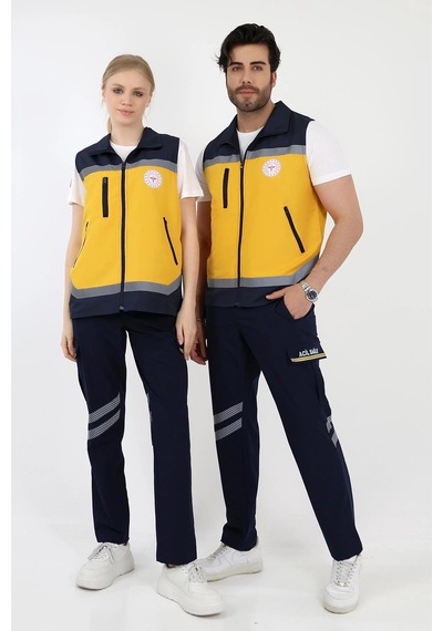 Acil Sağlık Sarı Unisex Yazlık Yelek
