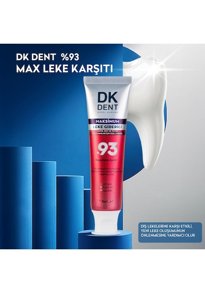 Dkdent %93 Maximum Leke Giderici Diş Macunu 75 Ml X 2 Adet Beyazlatma