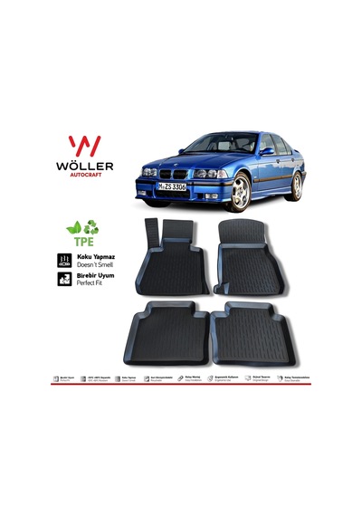 Bmw 3 Serisi E36 Paspas 1990 1998 Arası 3d Havuzlu Paspas