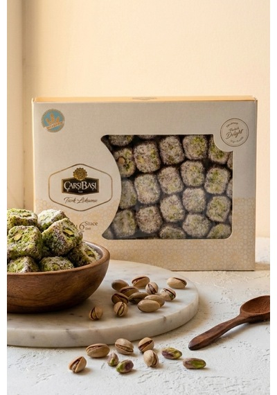 Glutensiz Hindistan Cevizli Antep Fıstıklı Kakaolu Sultan Lokumu 900 Gram