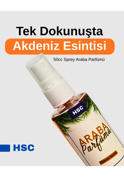 Akdeniz Esintisi Araba Parfümü 50cc Sprey Ferahlatıcı Taşınabilir Araba Kokusu 50 ML