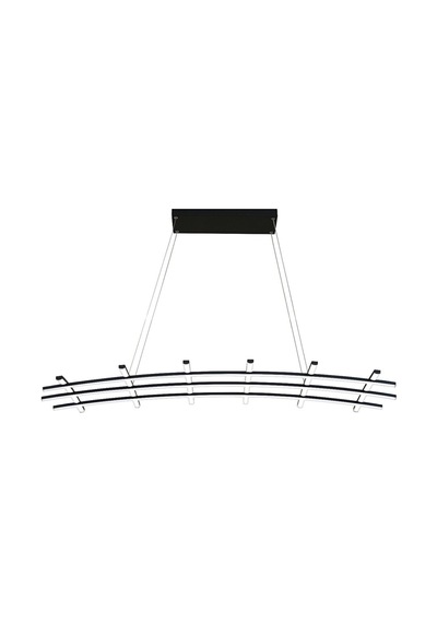 Soop Izgara Led Avize Sarkıt Avize 120x40 Cm 108 Watt Siyah