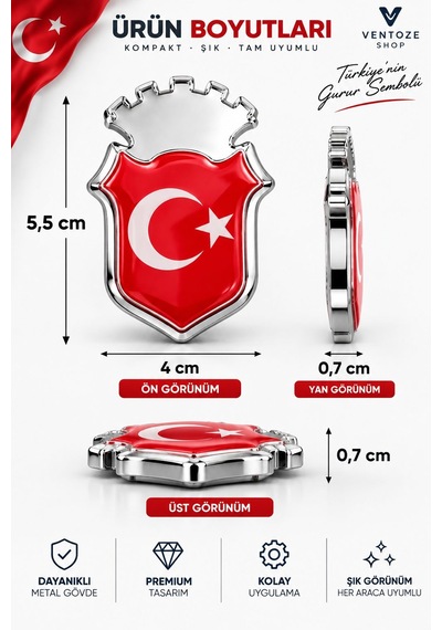2 Adet Elite Arma Araç Sticker Ayna Pleksi 5,5x4 Cm Bayrak