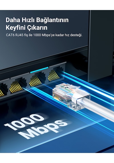 Ugreen Cat6 Rj45 Konnektör 10'lu Paket, 50961