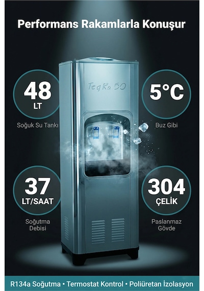 Tegra 50 Soğuk Su Sebili Yüksek Performanslı Ve Güvenilir Su Soğutucu,sebil Arıtmasız Model