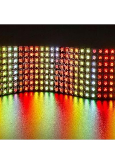 Ws2812b Matrix Dijital Esnek Ekran 8x32 Rgb Led Ayrı Ayrı Adresli Matrix Ekran 5v