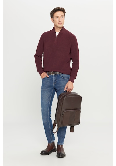 AC&Co / Altınyıldız Classics Erkek Bordo Pamuklu Standart Fit Normal Kesim Bato Yaka Jakarlı Triko Kazak Bordo AC&Co / Altınyıldız Classics Erkek Bordo Pamuklu Standart Fit Normal Kesim Bato Yaka Jakarlı Triko Kazak Bordo