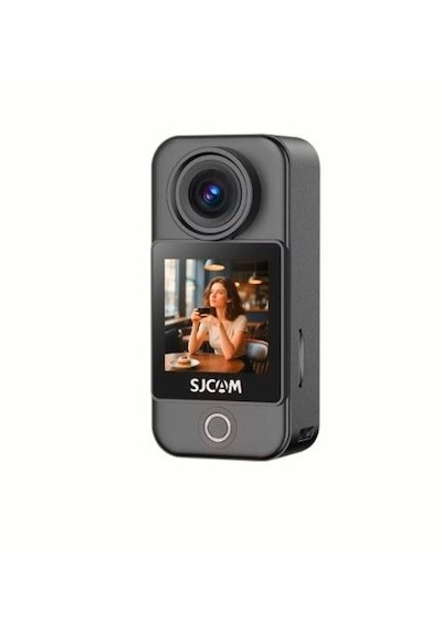 Sjcam C400 Pocket 4k Uhd 3'ü 1 Arada Titreşim Engelleme Çift Ekranlı Vlog Aksiyon Kamerası Siyah