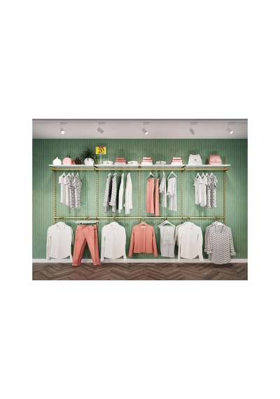 Mağaza Raf Sistemi, Askılık Sistemi, Butik Rafı, Mağaza Stand, Giyinme Odası-305 200 Çok Renkli