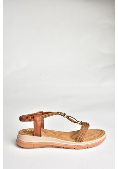 Fox Shoes U258625209 Taba Kadın Sandalet Taba-suni Deri Taba