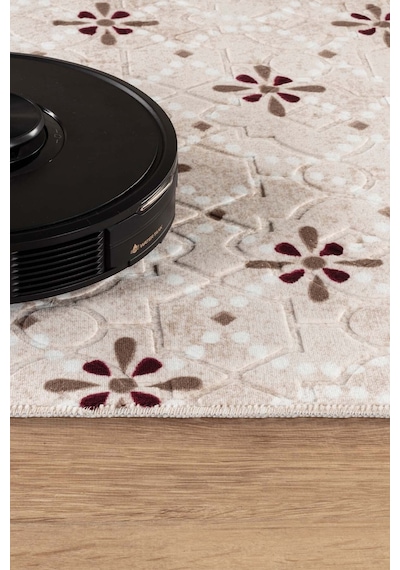 Villadia Home Textile Modern Desen Emboss Baskılı Kaymaz Taban Elit Şık Dört Mevsim Yıkanabilir Halı Yolluk Oturma Salon Odası Vd1096bordo Bordo