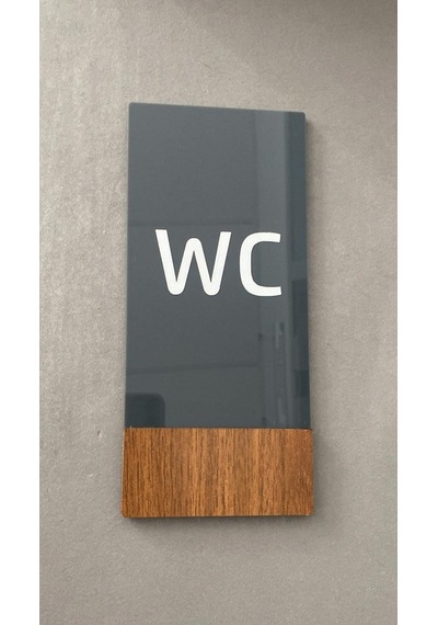 Wooden Serisi Dikey Wc Yönlendirme Levhası