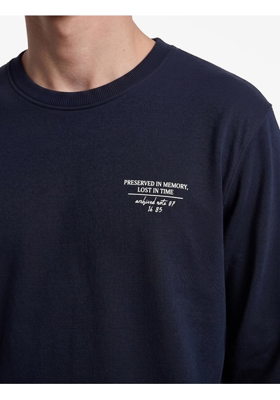 Koton Uzun Kollu Rahat Kalıp Üç İplik Şardonlu Pamuklu Bisiklet Yaka Arkası Baskılı Sweatshirt Lacivert 7wam70211mk Koton Uzun Kollu Rahat Kalıp Üç İplik Şardonlu Pamuklu Bisiklet Yaka Arkası Baskılı Sweatshirt Lacivert 7wam70211mk