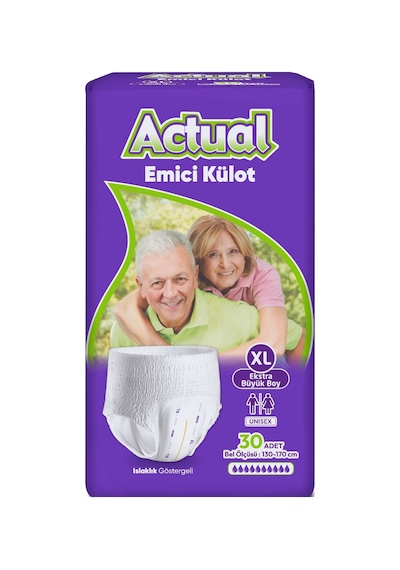 Actual Emici Külot Yetişkin Bezi Xl - Extra Large -büyük 60 Adet