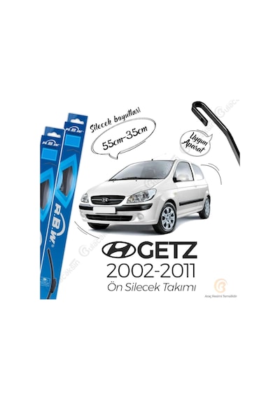 RBW Hyundai Getz 2002 - 2011 Ön Muz Silecek Takım